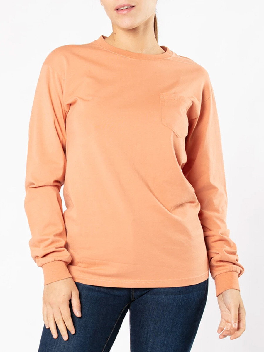 REMERA MANGA LARGA TROTA - Naranja 