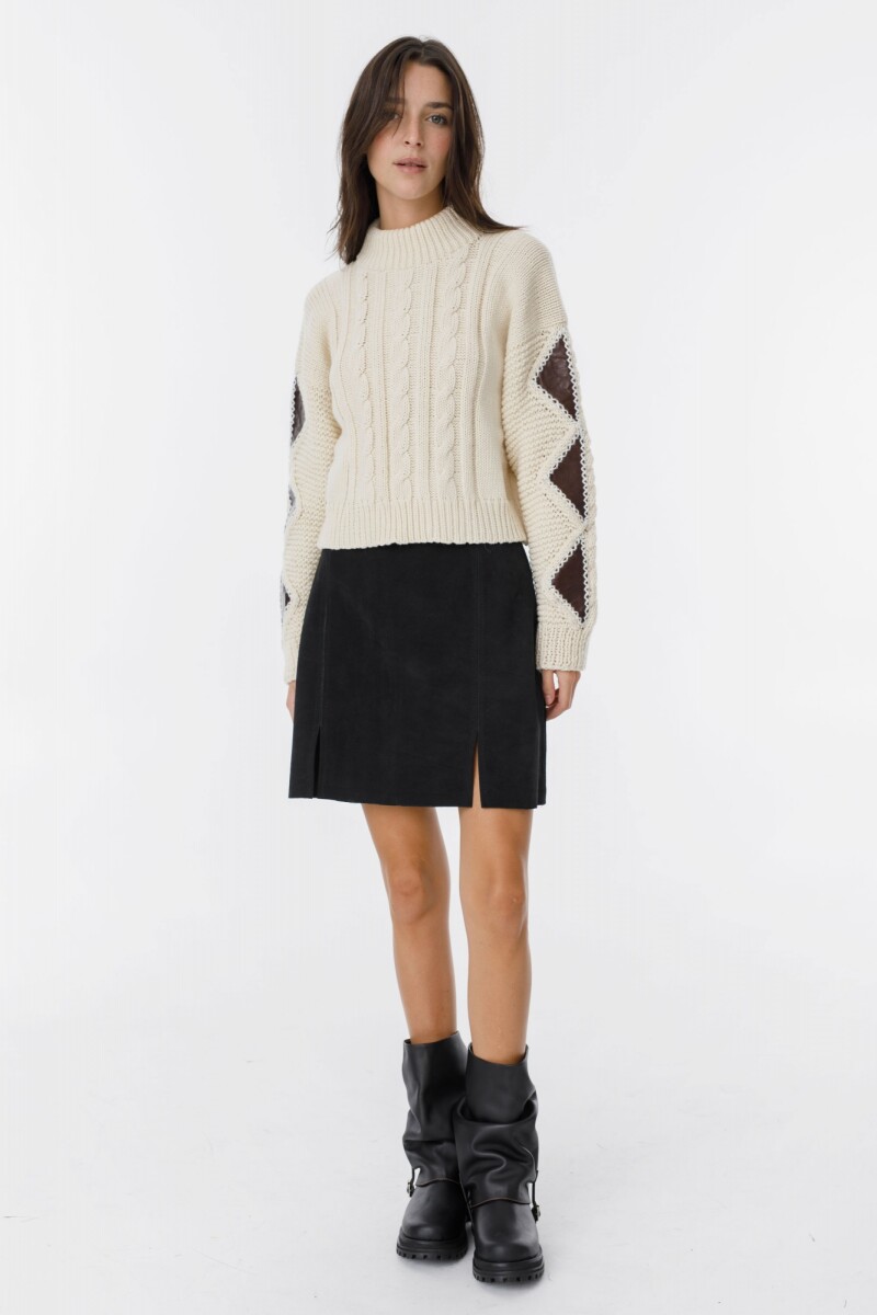 Sweater Leather Sakura Crudo/Marron