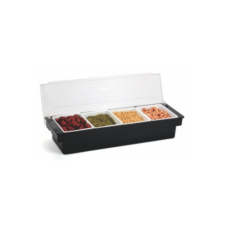 Contenedor Organizador de Alimentos con Tapa x4 de Plástico Contenedor Organizador de Alimentos con Tapa x4 de Plástico