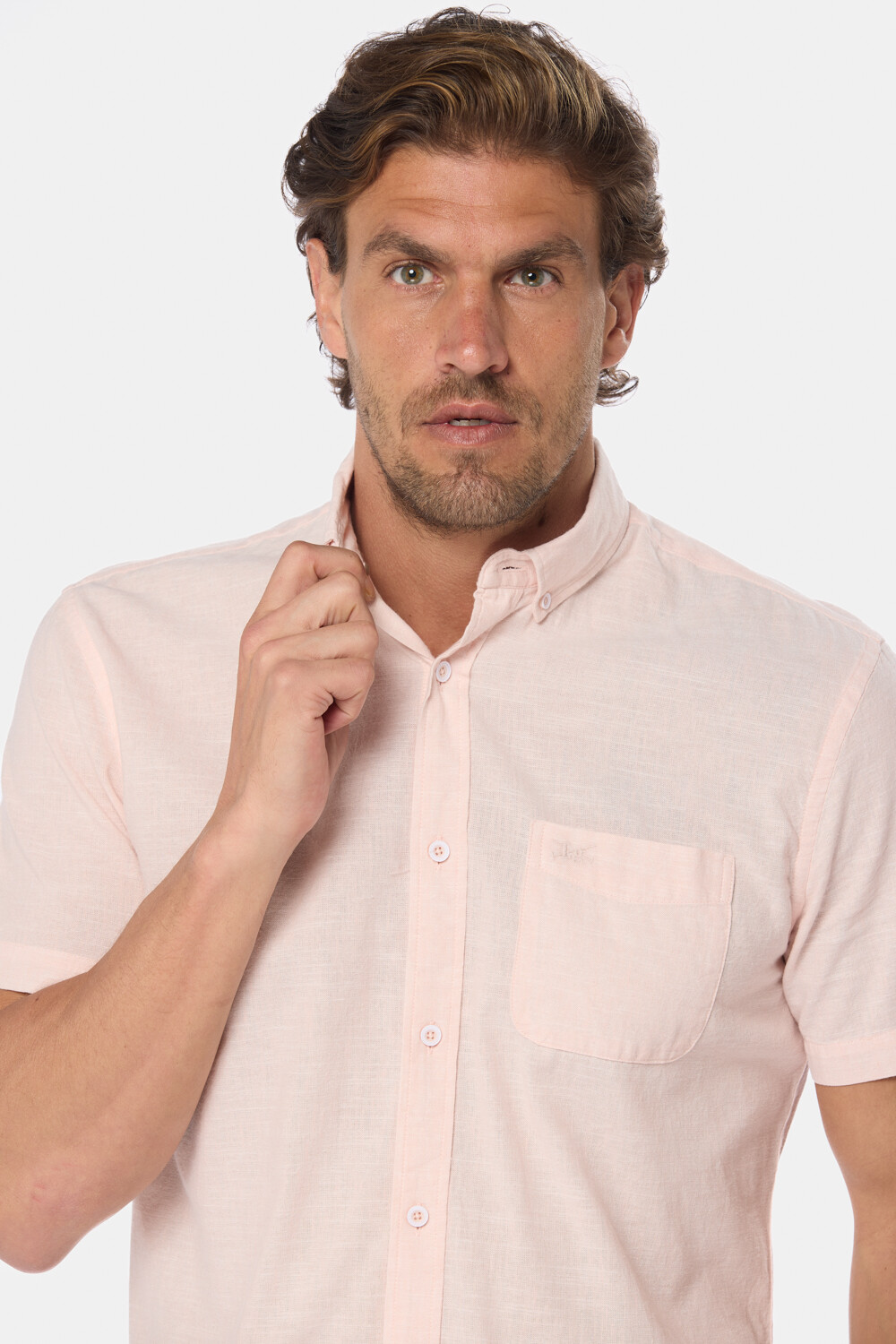 CAMISA DE LINO Rosa