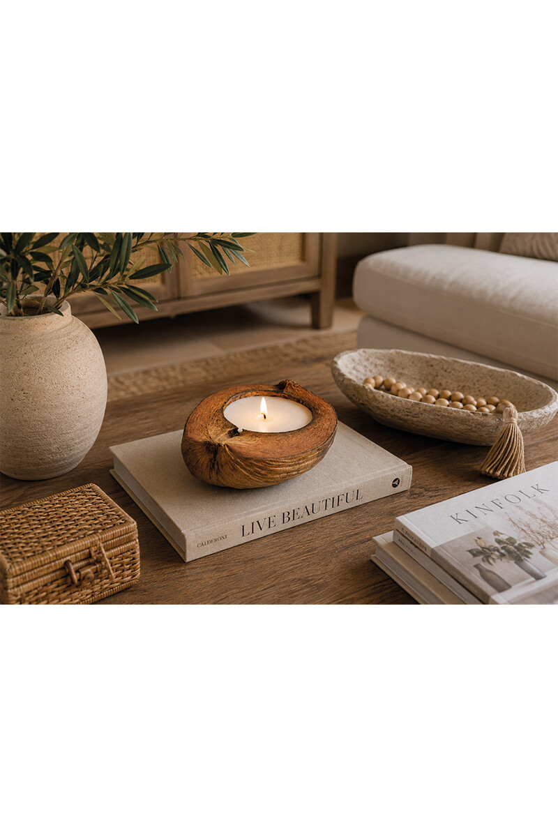 VELAS Y CANDELABROS CANDELABRO COCO 20DIAMX8H CM