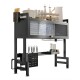 Escurridor de Vajilla Rack Lumax con Puerta 65x30x78cm Negro