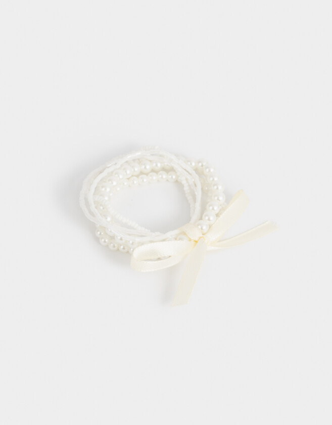 Pulseras Elásticas Sets Con perlas Set De Pulseras Con Perlas - Dorado