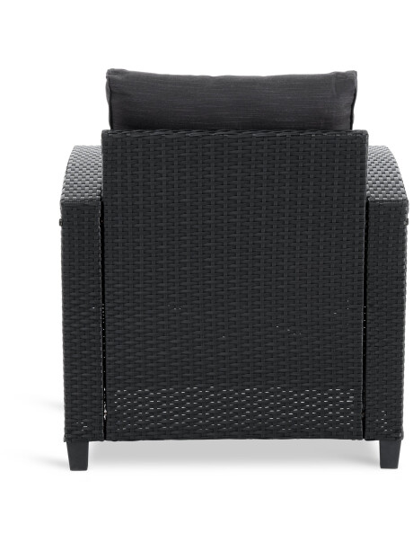 Sillón de exterior AGERMOSE negro Sillón de exterior AGERMOSE negro