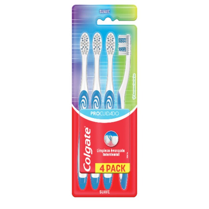 COLGATE CEPILLO PRO CUIDADO X 4 UNID única