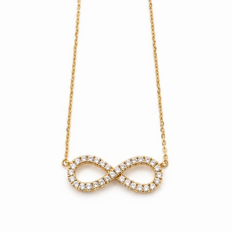 Conjunto cadena y colgante infinito Oro 10 kt Conjunto cadena y colgante infinito Oro 10 kt