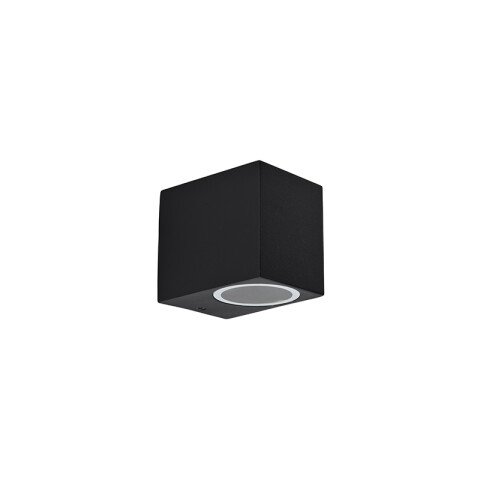 Aplique de pared exterior aluminio negro IP45 GU10 IX9830