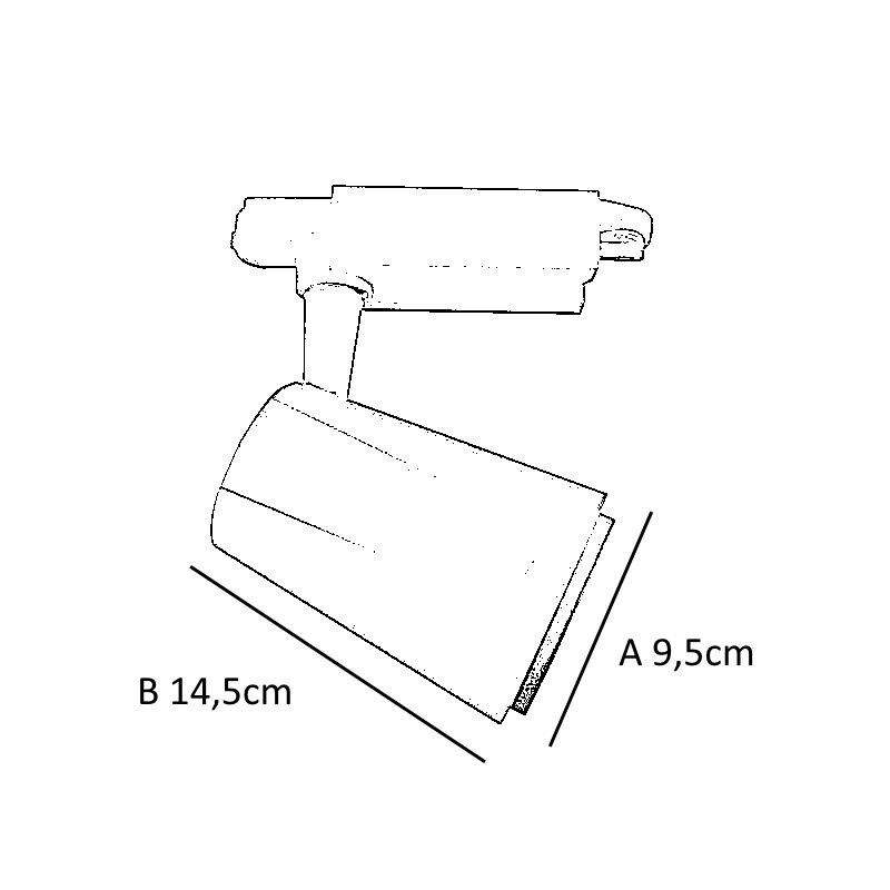 CABEZAL LED ALIRE BLANCO 30W 220-240V 3000K 24º P/ RIEL ASCOTT CABEZAL LED ALIRE BLANCO 30W 220-240V 3000K 24º P/ RIEL ASCOTT