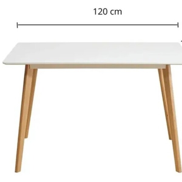 Mesa Comedor Milán Rectangular Mdf Laqueado 120x80 Blanco Blanco 1