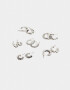 Aros Argollas Set Bañada en Plata Set De Aros Argolla Bañado En Plata - Plateado