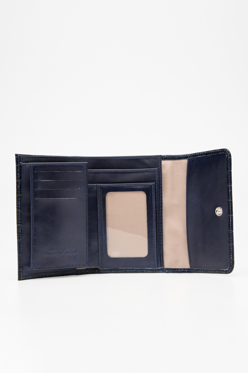 Billetera Belu Azul crocco