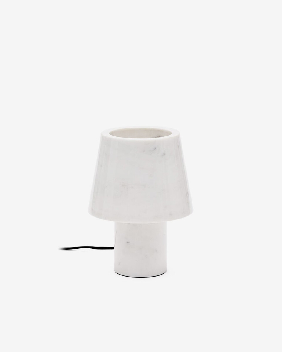 Lámpara de mesa Alaro de mármol blanco 