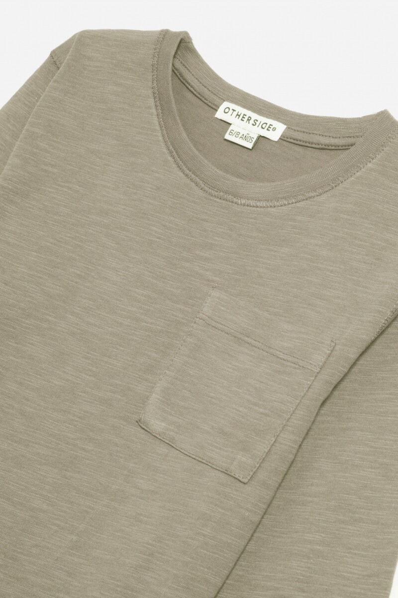 Remera básica manga larga BEIGE