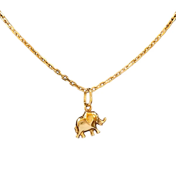 Dije Elefante-Oro bajo-Sin piedra-CP8507 sinpiedra