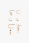Set earcuff strass dorado