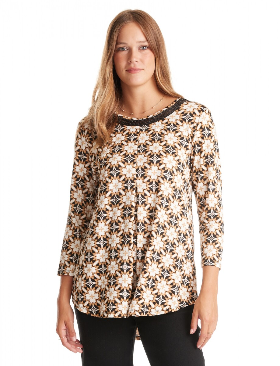 Bluza Mosaic Print - Tostado/multi 