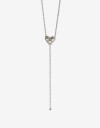 Collares Largos Strass Collar Largo Corazón - Plateado Rodio