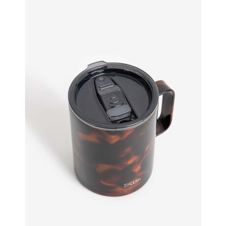 Taza Metálica Con Estampa Carey Combinacion Multicolor