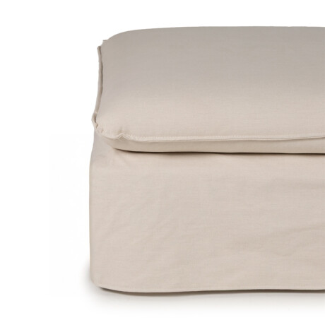 Puff Snow - Tela Rústica TD5260-1635 (Beige)