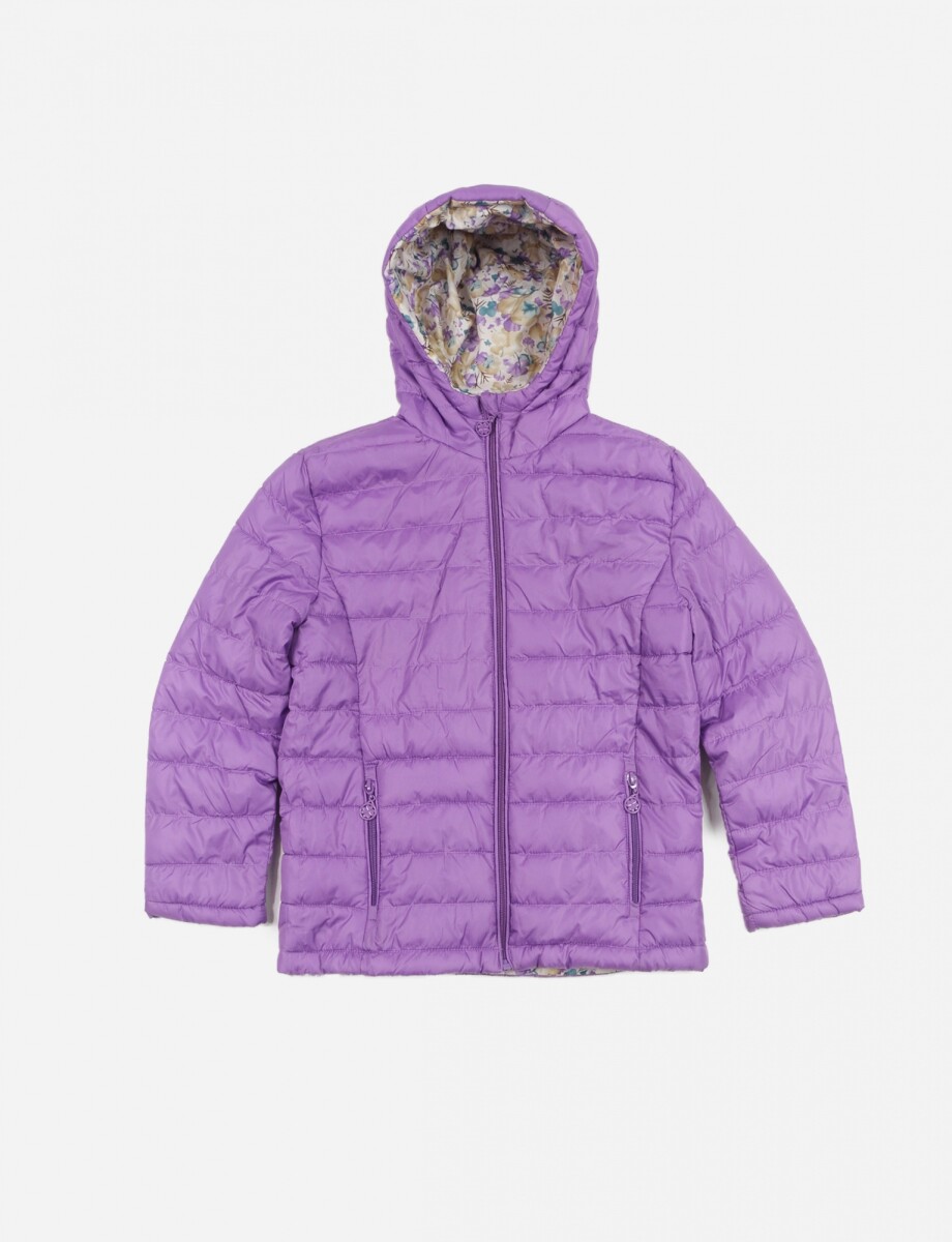 Campera reversible niña con capucha - Niña - VIOLETA 