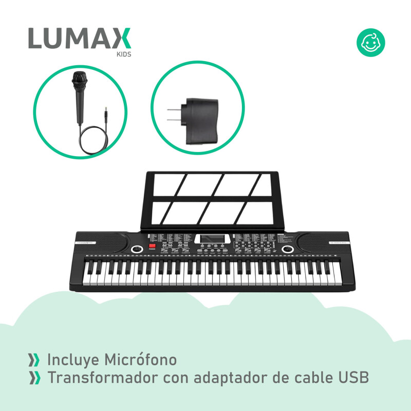 Teclado musical electrónico Órgano instrumento 61 teclas micrófono Teclado musical electrónico Órgano instrumento 61 teclas micrófono