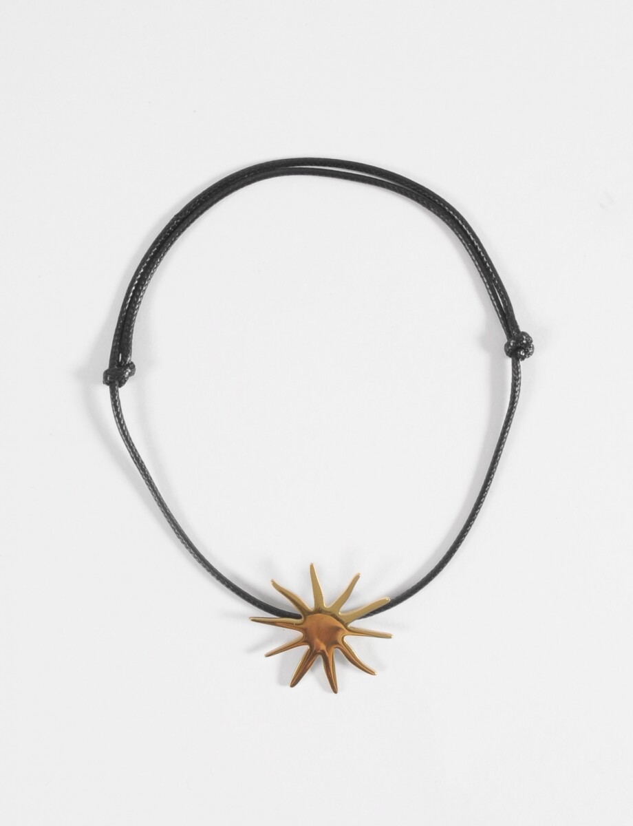 Collar dije estrella irregular acero - dorado 