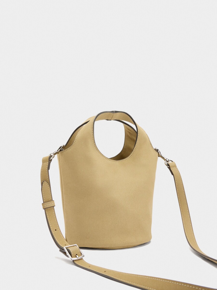 Bolso Bombonera Efecto Piel beige