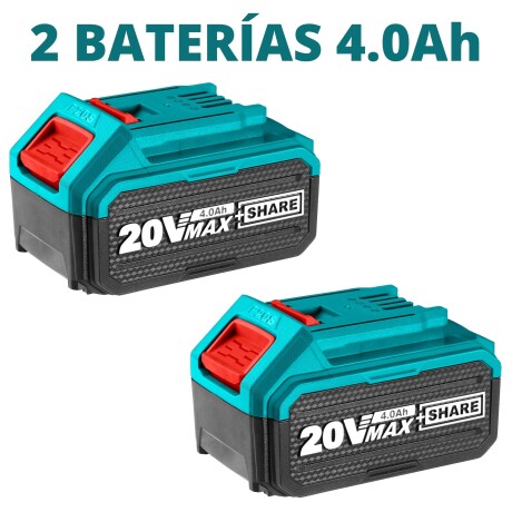 Amoladora Sin Carbones + Atornillador 10mm, 2 Baterías 4.0Ah - Línea 20v Amoladora Sin Carbones + Atornillador 10mm, 2 Baterías 4.0Ah - Línea 20v