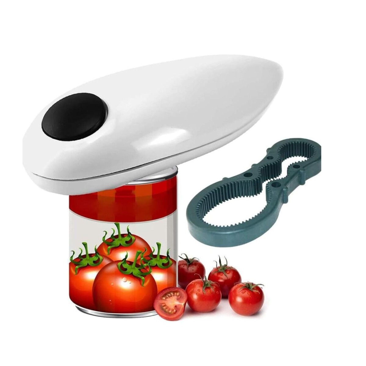 Abrelatas Eléctrico Ab01 Para Pilas 2 Aa Universo Binario - BLANCO 