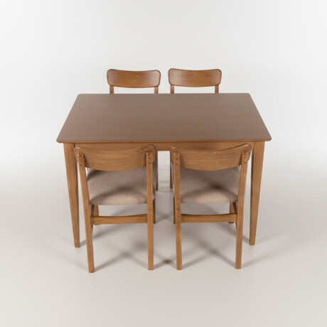 Juego de Comedor Olmo - Mesa 120 + 4 sillas 0001 (Miel)