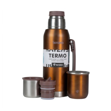 Termo Terrano Premium 1LT con Manija DORADO