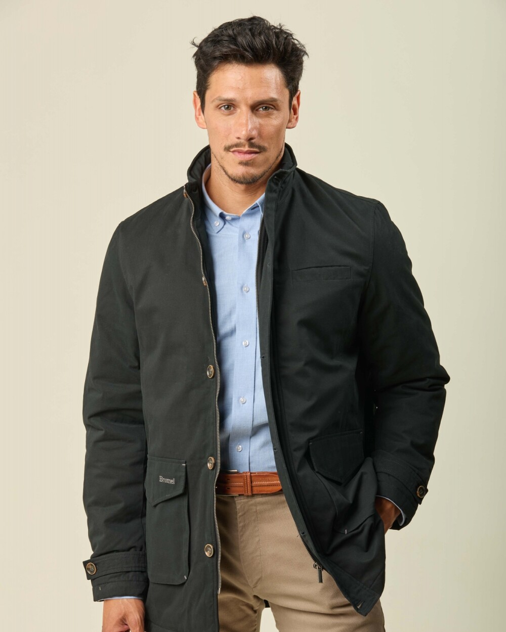 Campera Bristol Algodón Negro