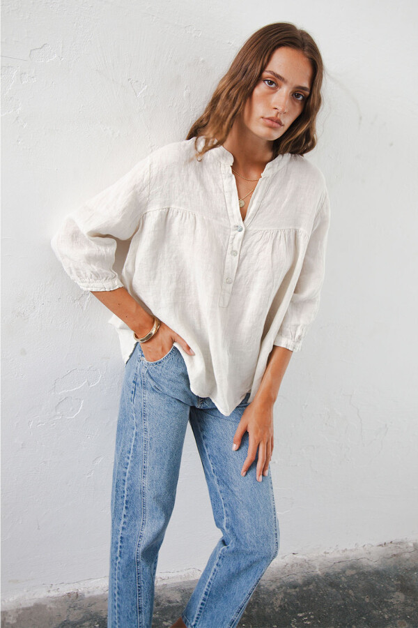 BLUSA LINO AIMEE NATURAL
