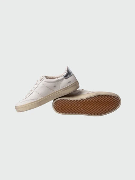 Golden Goose-Championes de cuero acordonados, Soul star Blanco