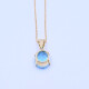 Colgante oro 18k con topacio oval engarce 4 puntas. Colgante oro 18k con topacio oval engarce 4 puntas.