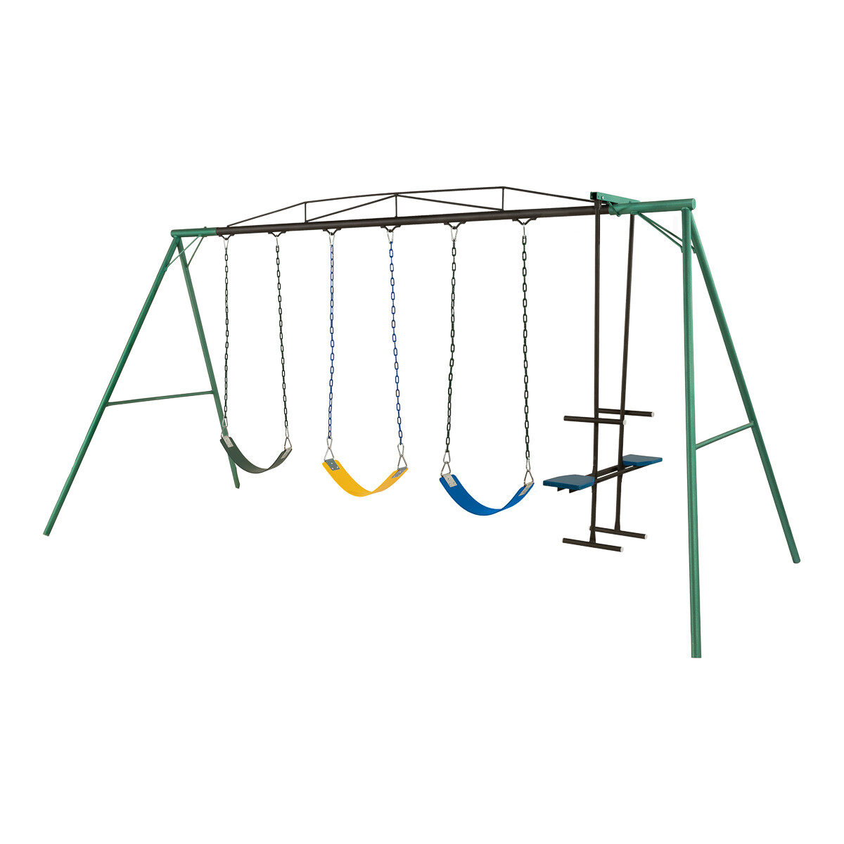 Hamaca de Plaza con caballito y 3 hamacas de cincha, altura 1,80 mts 