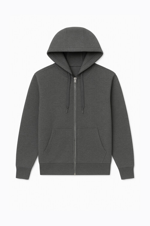 Campera con capucha y bolsillo GRIS