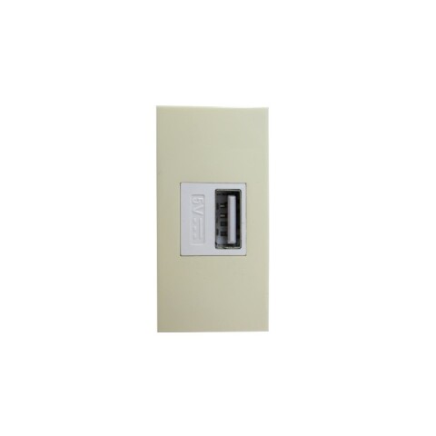MODULO CARGADOR USB 110-230V - 5V 1A MARFIL MODULO CARGADOR USB 110-230V - 5V 1A MARFIL