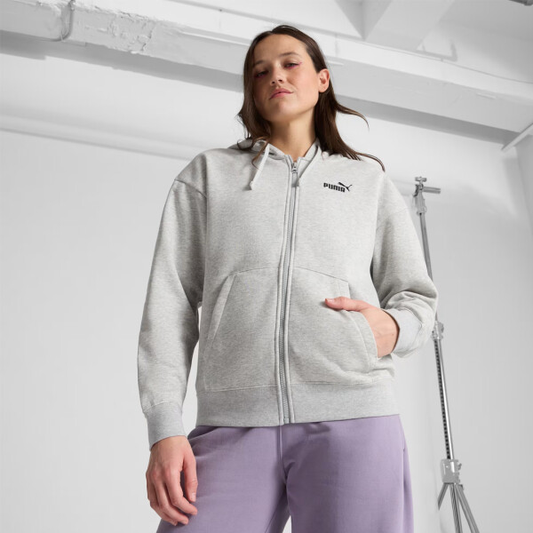 ESS SMALL COMFORT FULL ZIP HOODIE - PUMA GRIS