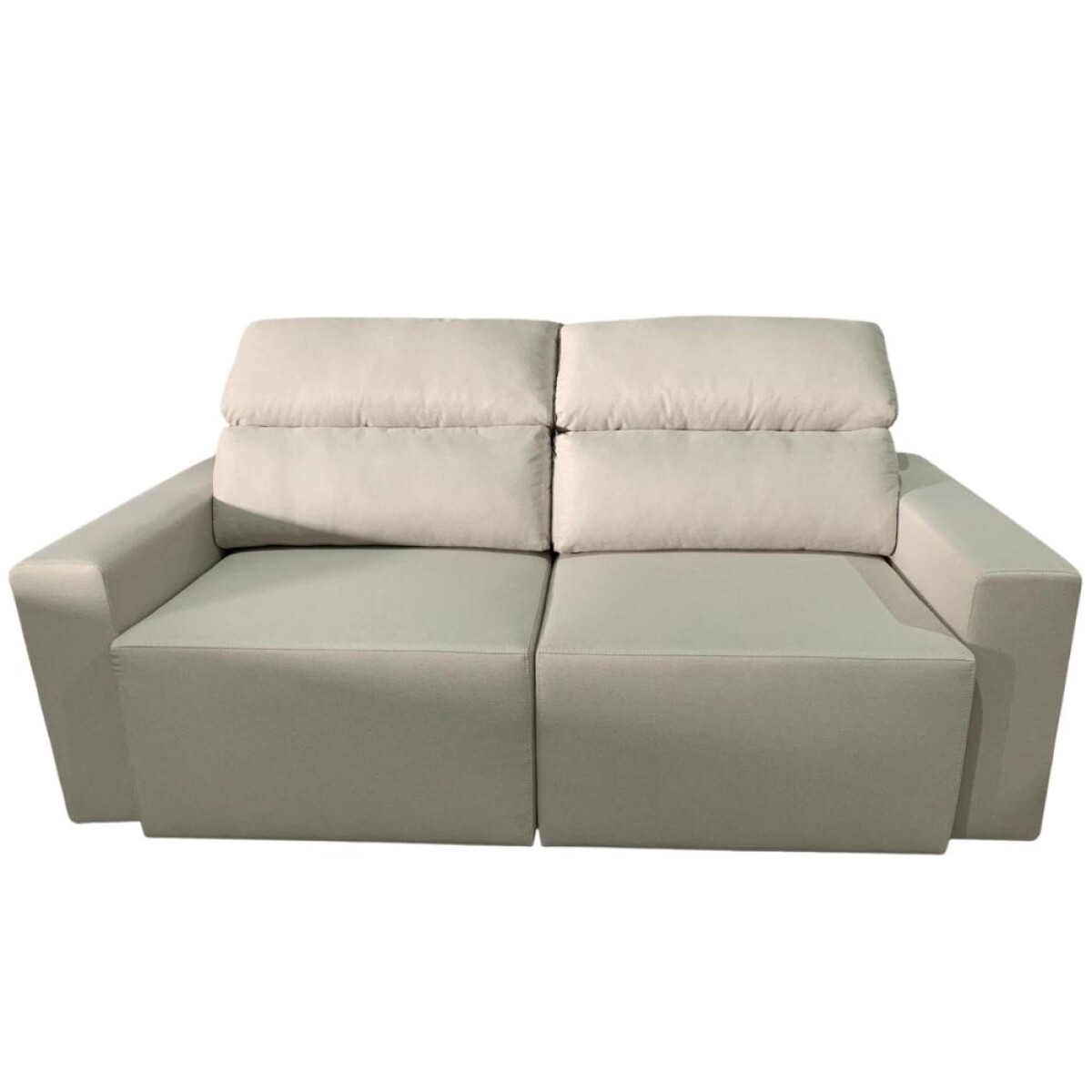 San Bernardo Liso – Sofá Reclinable con Asientos Retráctiles - 2.00 - Beige 