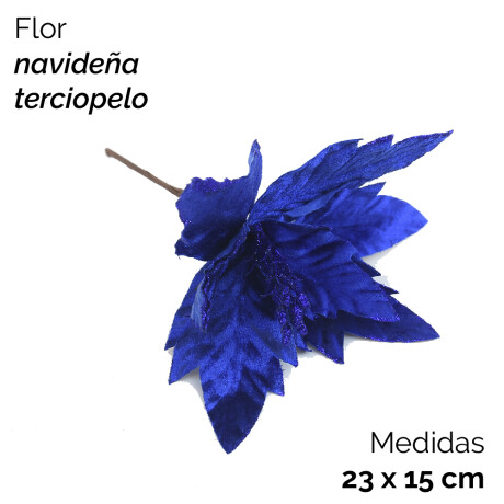 Flor Navideña Terciopelo 23x15cm Unica