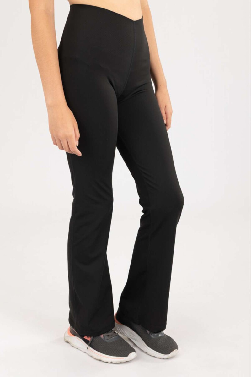 Flare long compressive pant - Negro 