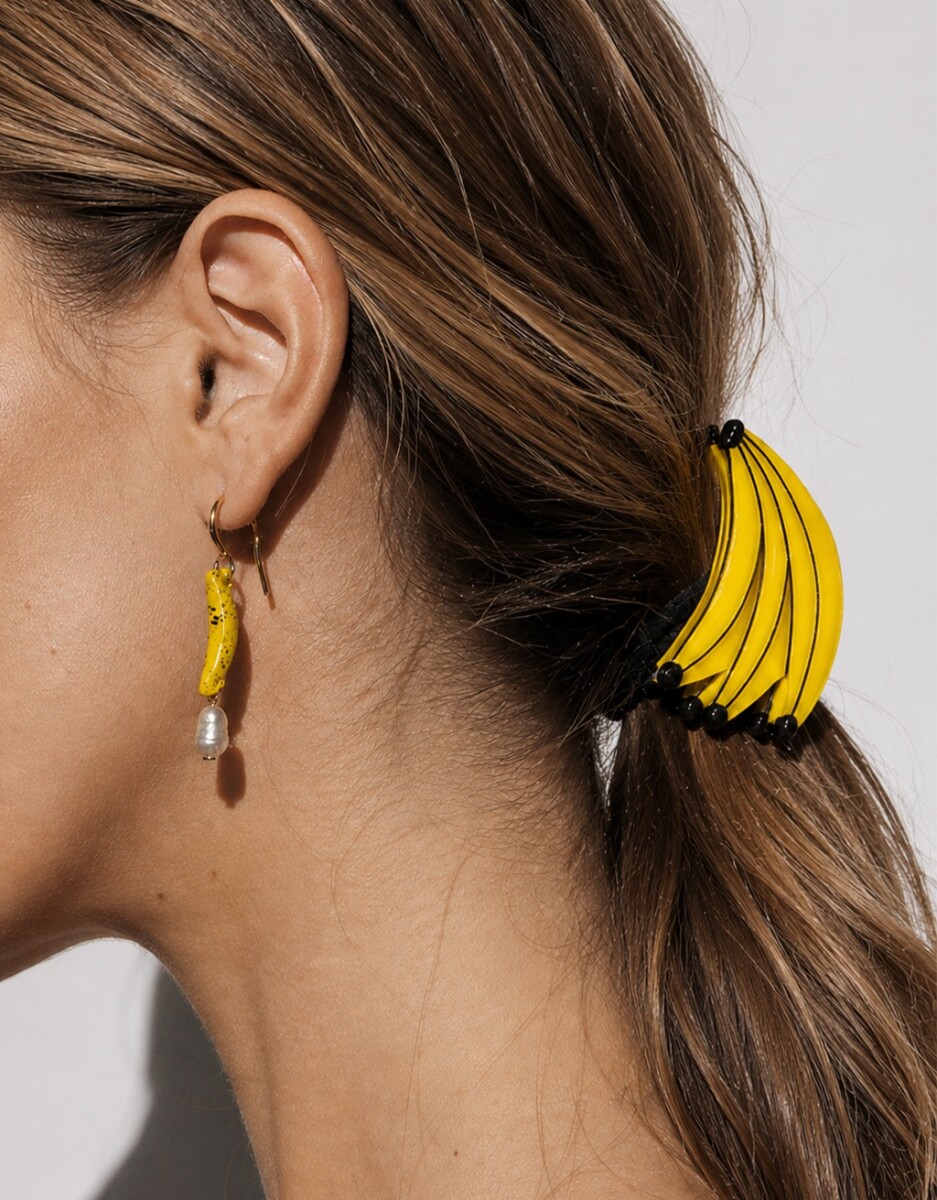 Aros Asimétricos Bananas Y Frutillas 