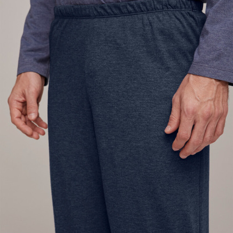 PIJAMA ML MASC AZUL MESCLA