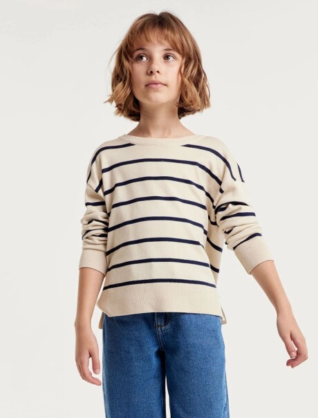 BUZO TEJIDO INFANTIL A RAYAS MULTICOLOR