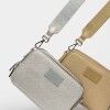 Bandolera New Penny en efecto cuero zaffiano Metalizado