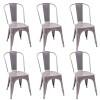Pack 6 Sillas Tolix Lumax Varios Colores Living Comedor Gris