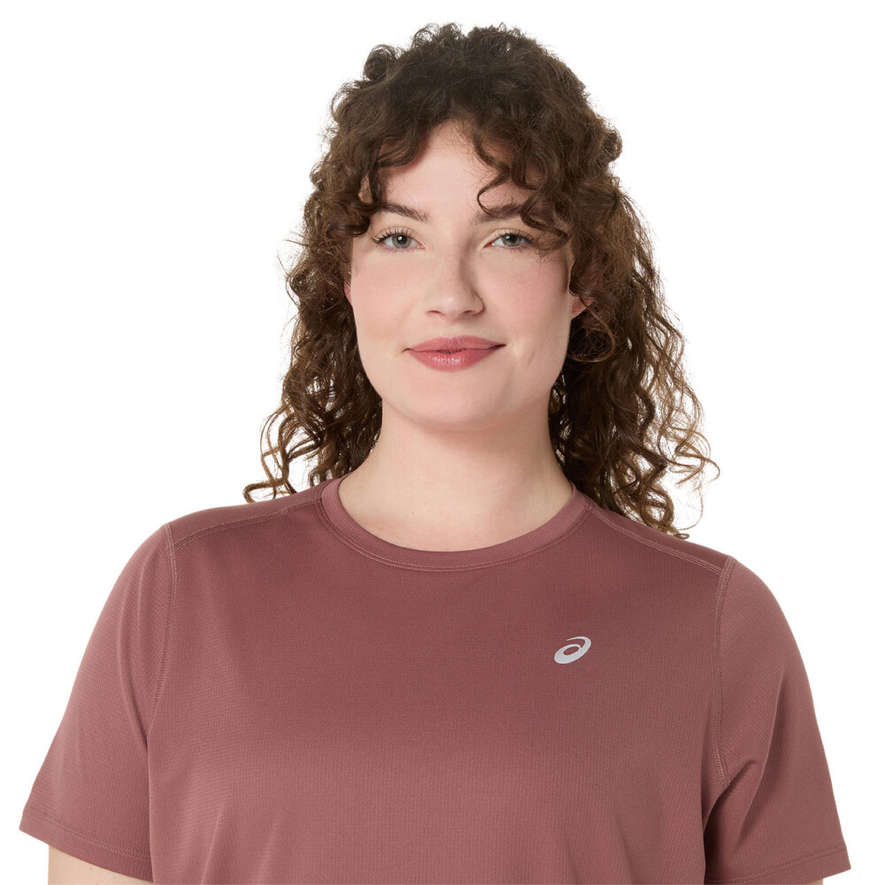 Polo Running Asics Silver SS Top Mujer Rubble Red