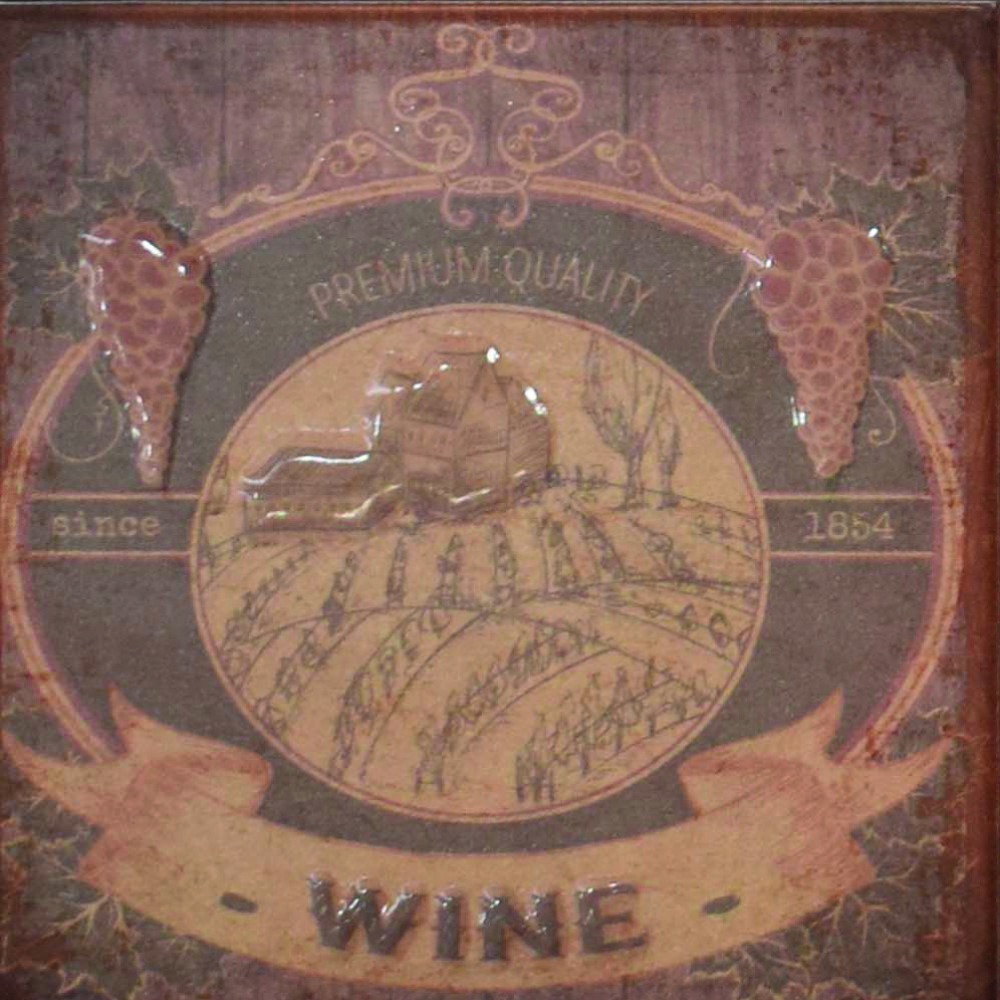 KIT DE REVESTIMIENTO DECORADO MODELO WINE - 20X20 CM Kit De Revestimiento Decorado Modelo Wine - 20x20 Cm