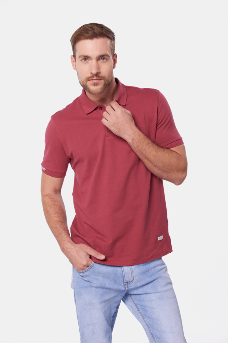 REMERA POLO PIQUE LISA - Bordo 